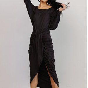 Baltic Born Cerra High Low Midi Dress, Size M, Color black